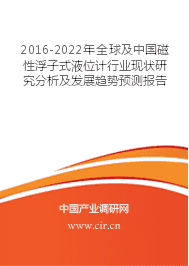 2016-2022年全球及中國磁性浮子式液位計(jì)行業(yè)現(xiàn)狀研究分析及發(fā)展趨勢(shì)預(yù)測(cè)報(bào)告